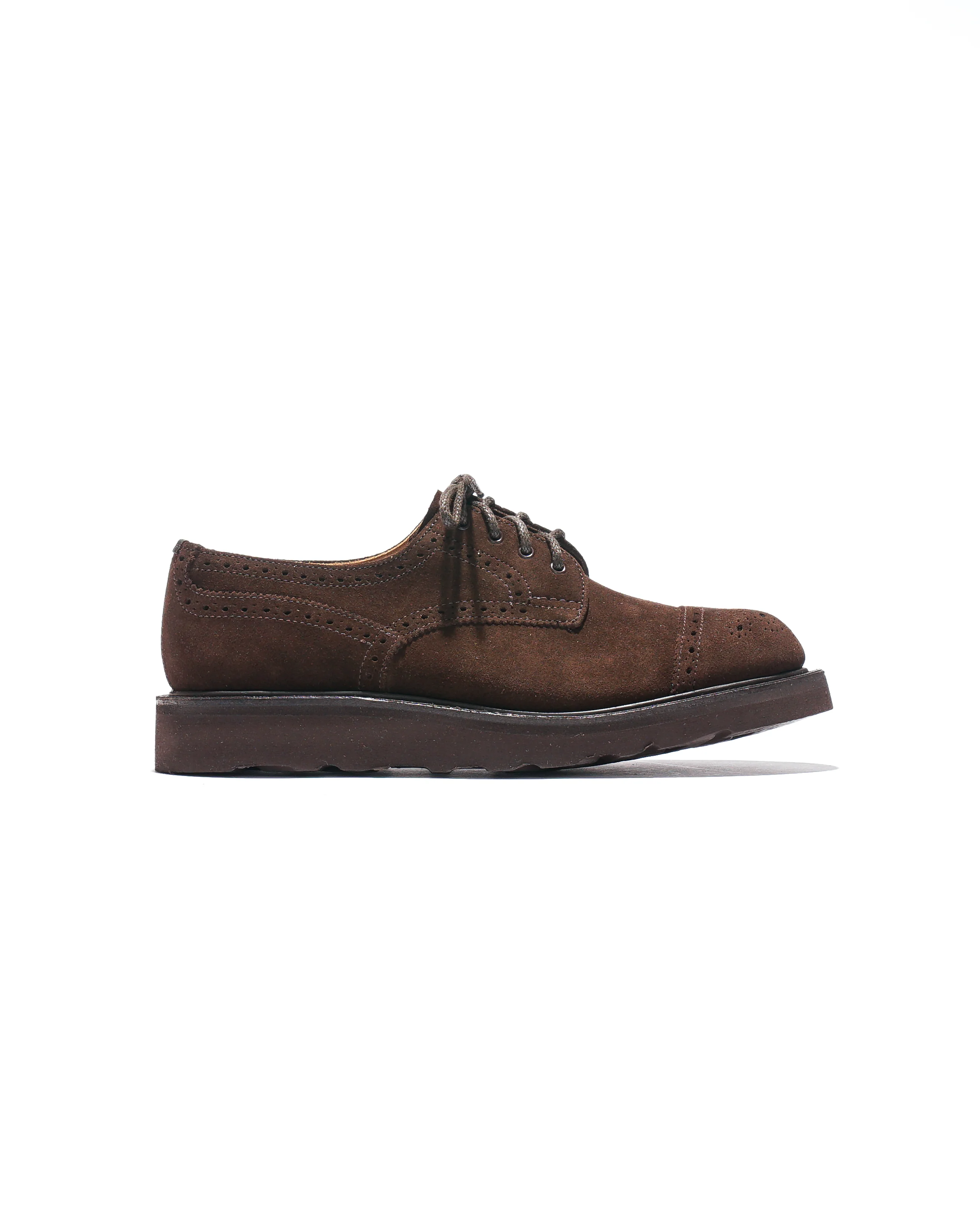 Engineered Garments x Tricker's Asymmetric Gibson - Brown Suede Morflex - Image 4