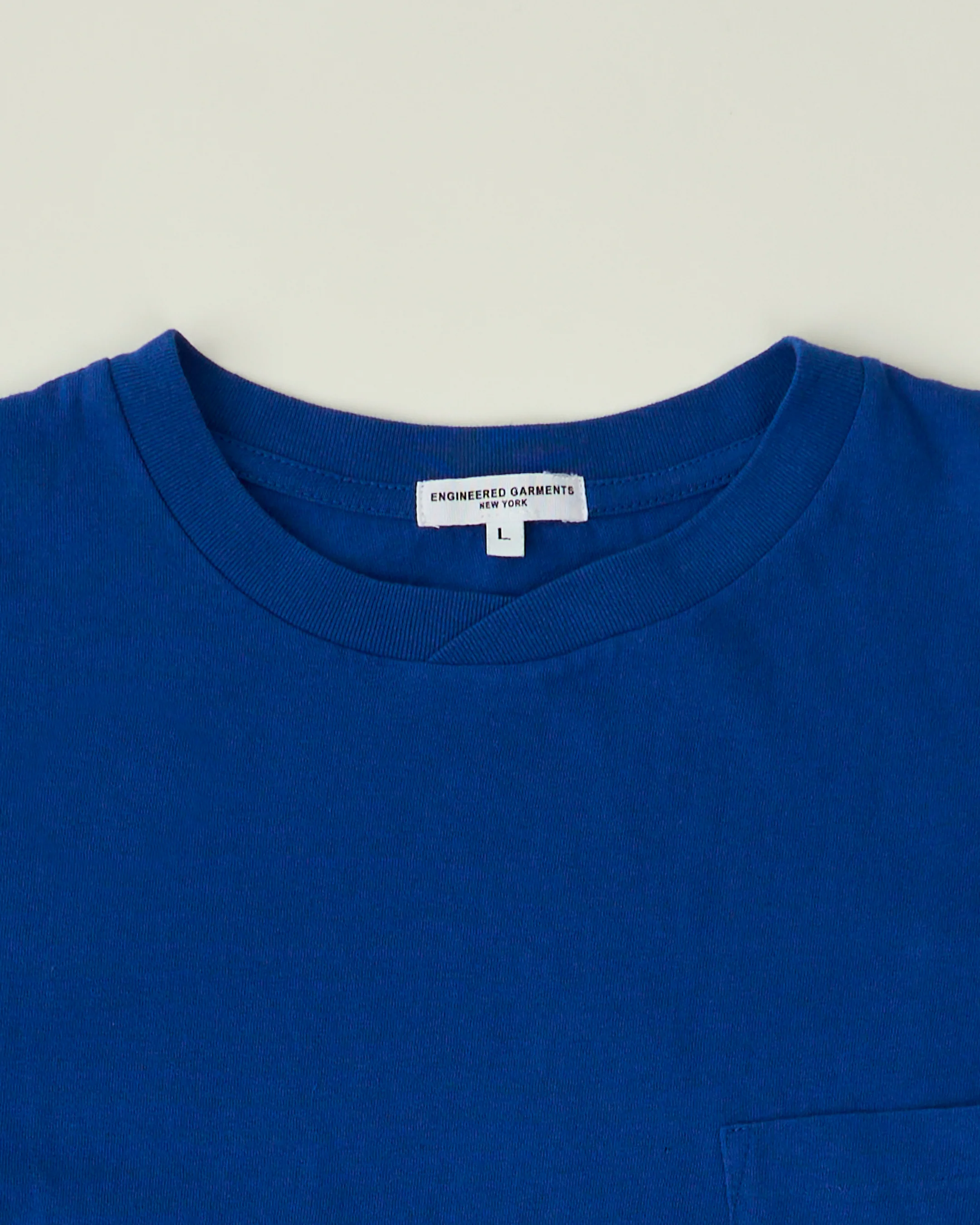 Cross Crew Neck Pocket Tee - Royal Blue - Image 3