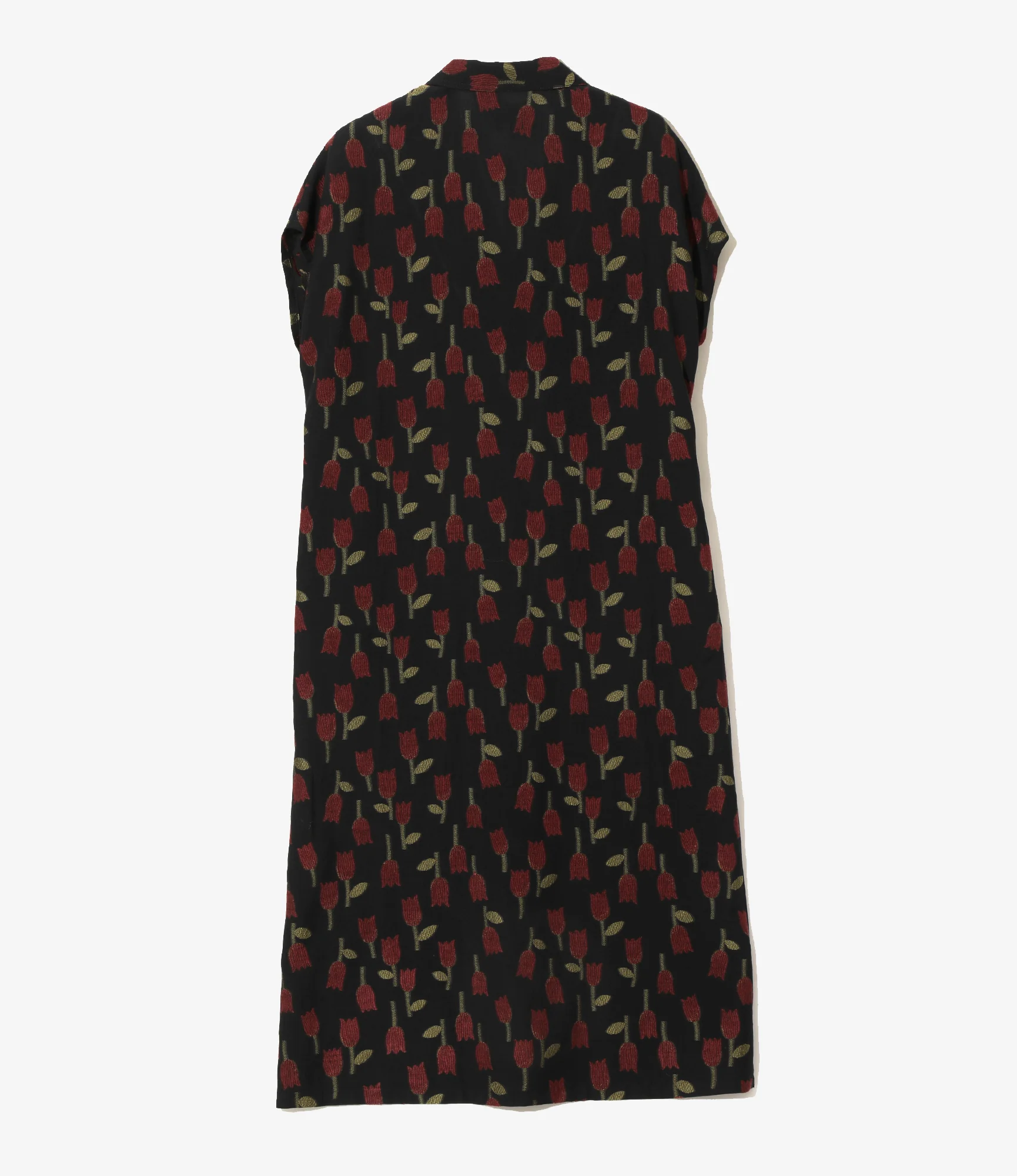 French Sleeve Dress - Dk. Navy - R/W Tulip Jacquard - Image 3