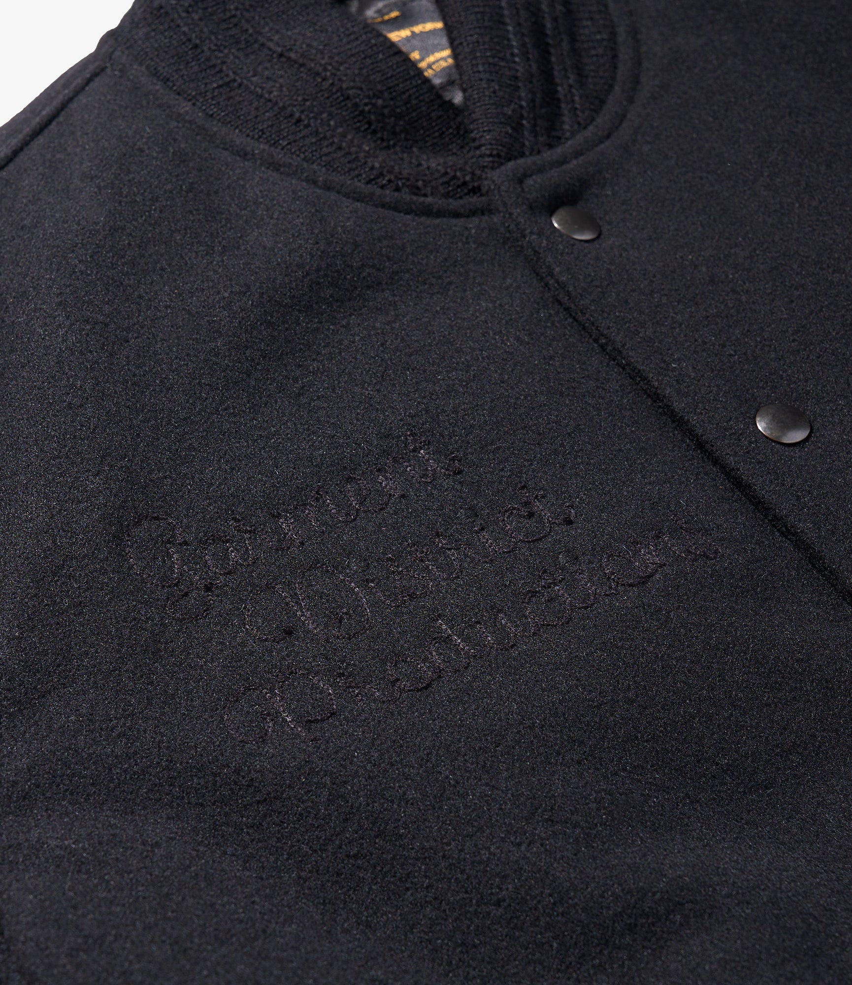 GDP x Golden Bear Varsity Jacket - Black/Black - Image 3