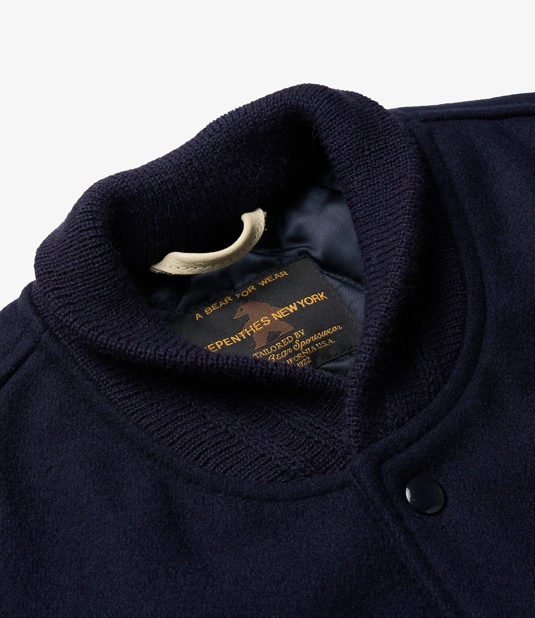 GDP x Golden Bear Varsity Jacket - Navy/Cream - Image 7