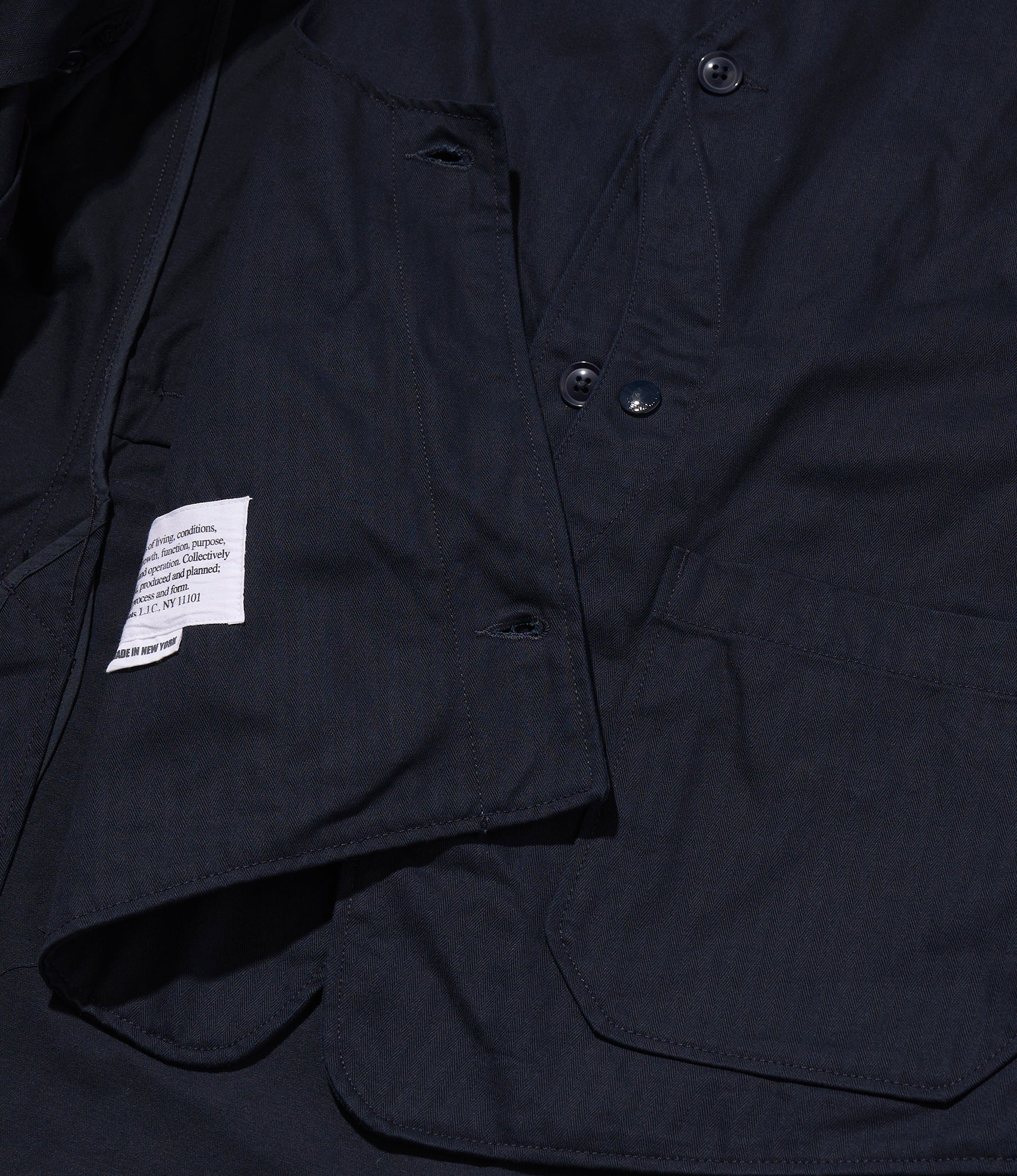 NNY x Blue in Green x Packer - Hunting Blazer - Dk. Navy Cotton Herringbone - Image 7