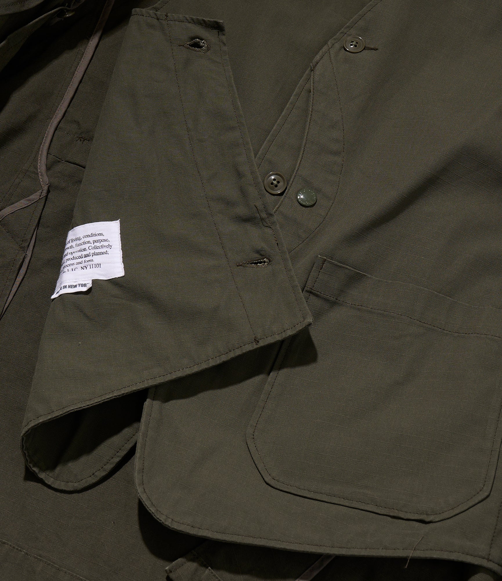NNY x Blue in Green x Packer - Hunting Blazer - Olive H.W. Cotton Ripstop - Image 7