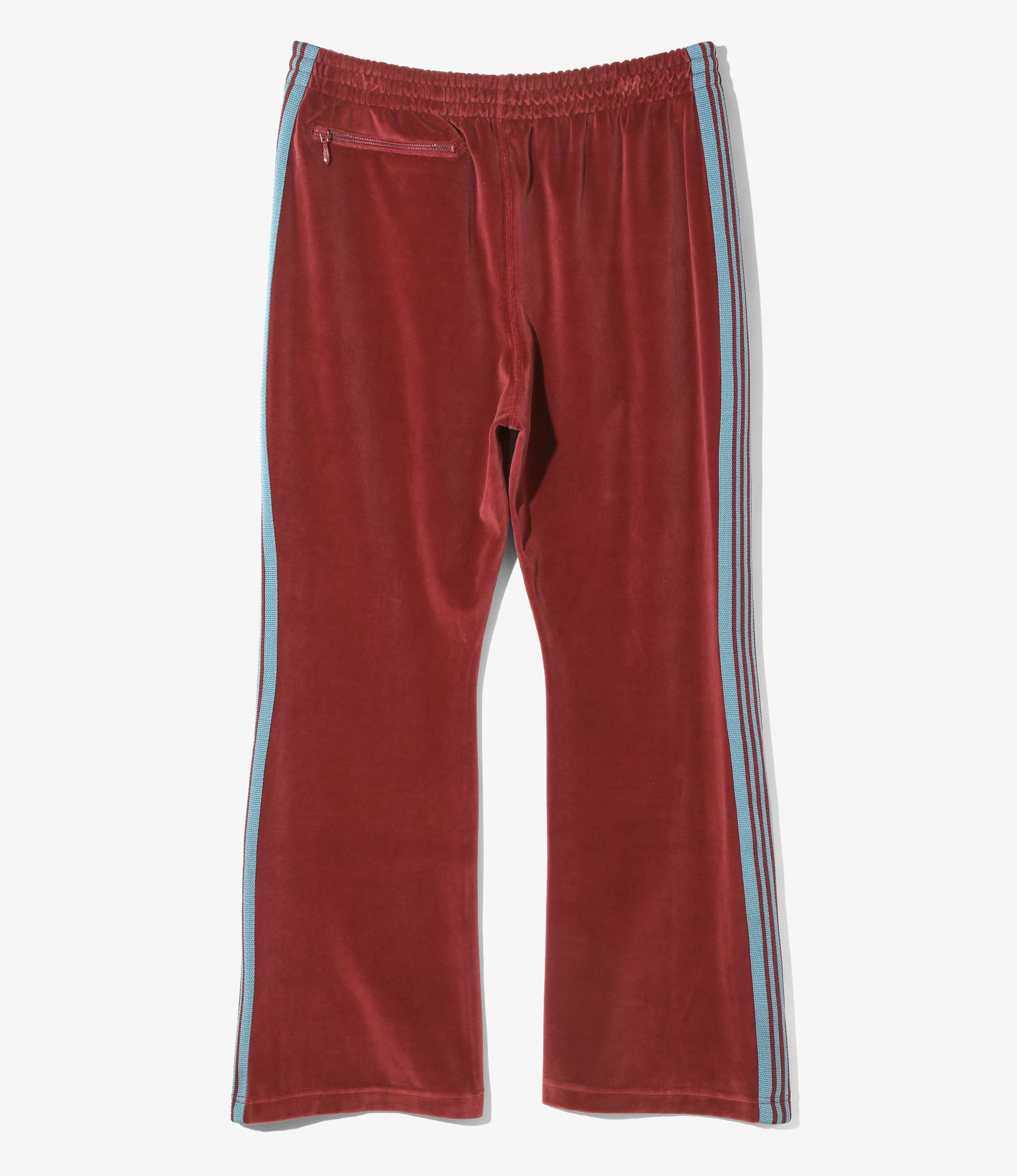 Boot-Cut Track Pant - Burgundy - C/PE Velour - Image 5