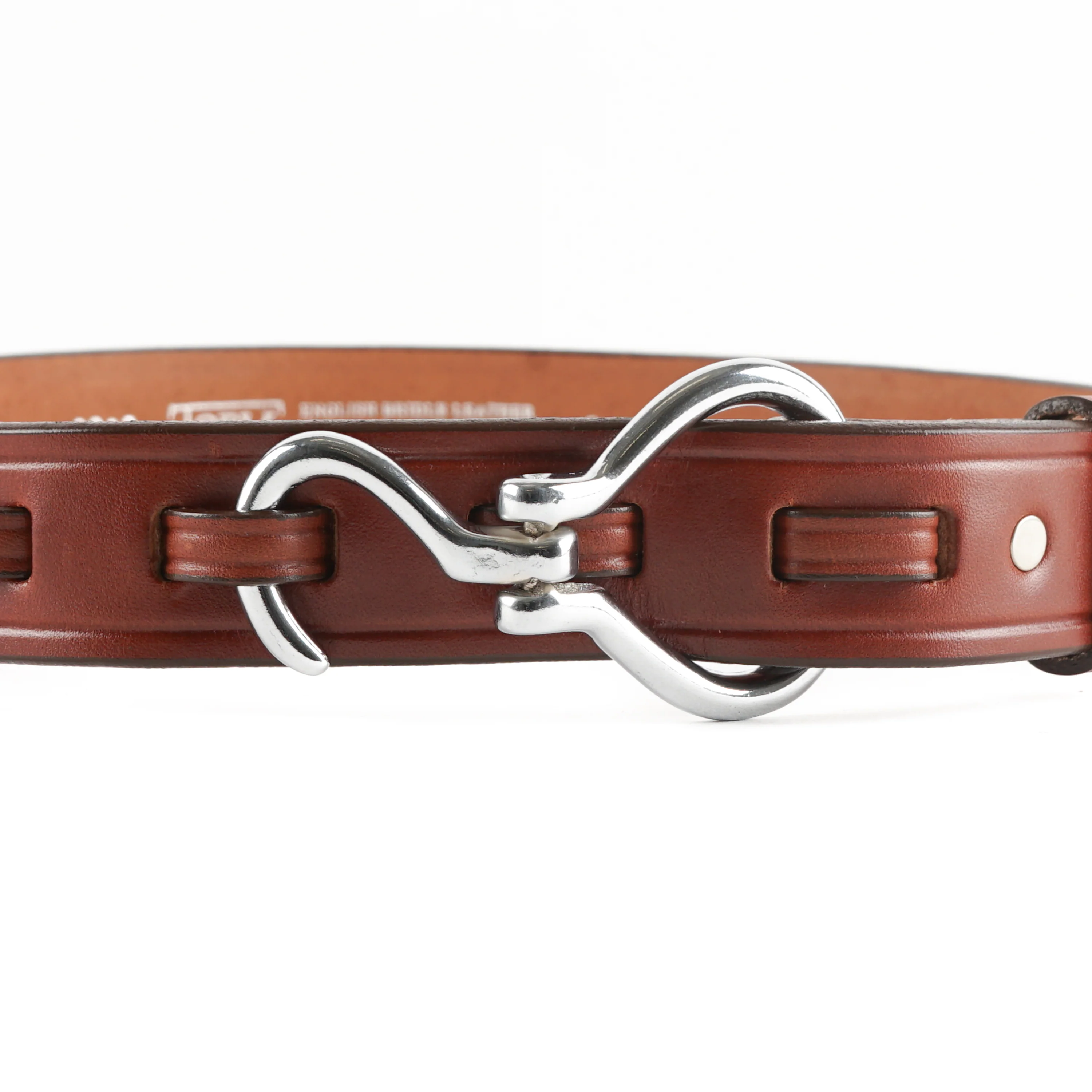 1 1/4" Nickel Hoof Pick Belt - Oakbark - Image 4