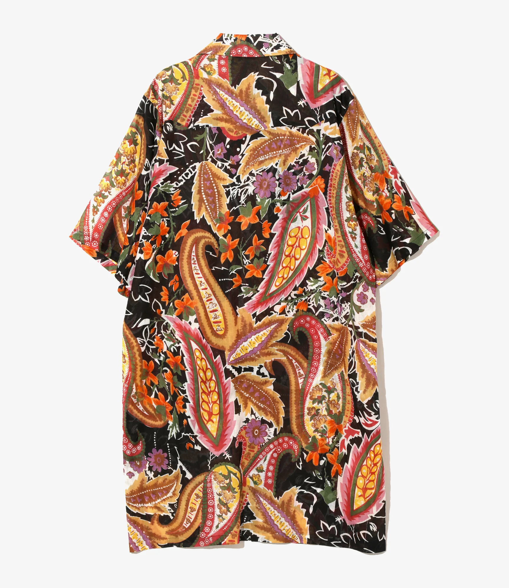 Western Shirt Dress - Black - Printed Cotton Lawn / Floral - Image 3